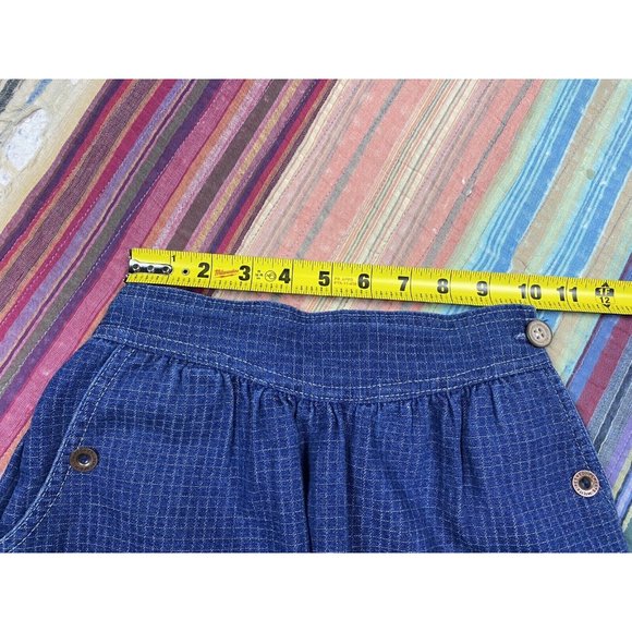 Vtg Bryan & Co Girls Plaid Denim Jean Skit Cotton Made in USA Buttons Sz 12 - Picture 6 of 8